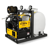 4000 PSI 4 GPM ZONSEN E-Start Engine Hot Water Pressure Washer Skid Mounted with 175 Gal Tank,  HPW40DT thumbnail 20