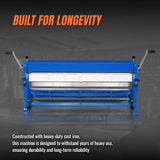 52-inch 3-in-1 Pan and Box Brake – Slip Roll, Shear, Bending Machine for Sheet Metal, 20 Gauge Mild Steel, Adjustable Fingers, Heavy Duty, Metalworking, Fabrication, Rolling, Bending MMCB5220 thumbnail 8