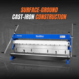 52-inch 3-in-1 Pan and Box Brake – Slip Roll, Shear, Bending Machine for Sheet Metal, 20 Gauge Mild Steel, Adjustable Fingers, Heavy Duty, Metalworking, Fabrication, Rolling, Bending MMCB5220 thumbnail 3