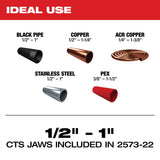 Milwaukee 2573-22 M12 FORCE LOGIC Press Tool Kit with ONE-KEY 1/2 in. to 1 in. CTS-V Jaws (2 Batteries) thumbnail 2