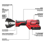 Milwaukee 2672-21 M18 Force Logic Cable Cutter Kit with 750 MCM Cu Jaws thumbnail 5
