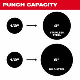 Milwaukee 2676-04 M18 FORCE LOGIC 10 Ton Knockout Tool 1/2" to 4" thumbnail 6