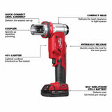 Milwaukee 2676-23 FORCELOGIC M18 10-Ton Knockout Tool 1/2" to 4" Kit thumbnail 5