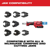 Milwaukee 2678-22 M18 Force Logic 6T Utility Crimping Kit With D3 Grooves "Snub Nose" thumbnail 6