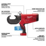 Milwaukee 2779-750CU M18 FORCE LOGIC 750 MCM Crimper with #6 - 750 MCM Copper Dies thumbnail 2