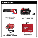 Milwaukee  2822-22 M18 FUEL™ SAWZALL® Recip Saw W/ One-Key™- 2 battery XC5.0 Kit thumbnail 13