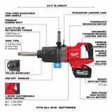 Milwaukee  2869-22HD M18 FUEL™ 1" D-Handle Ext. Anvil High Torque Impact Wrench w/ ONE-KEY™ thumbnail 4