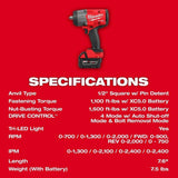 Milwaukee 3010-22 M18 FUEL 1/2" HTIW & 3/8" MTIW Automotive Combo Kit thumbnail 8