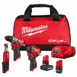 Milwaukee 3424-23 M12 FUEL 3-Tool Combo Kit thumbnail 1