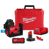 Milwaukee 3642-21 M12 Green 360 3-Plane Laser with Automatic Alignment and Receiver Kit (M12 XC4.0 Battery) thumbnail 1