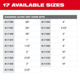 Milwaukee 48-17-5140 14" Diamond Ultra Wet Core Bit thumbnail 8
