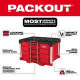 Milwaukee 48-22-9493 64pc. Hand Tool Set with PACKOUT 4 Drawer Tool Box thumbnail 4