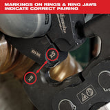 Milwaukee 49-16-2698X 2-1/2"- 4" IPS-P Pivoting Press Ring Kit for M18 FORCE LOGIC Throw Press Tool thumbnail 7