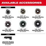 Milwaukee 49-16-B078 0.5" - 0.7" Adjustable Bushing for M18 FUEL  Covered Conductor Cable Stripper thumbnail 7