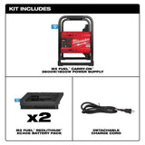 Milwaukee MXF002-2XC MX FUEL CARRY-ON Portable 3600W/1800W Push Start Battery Powered Power Supply Generator Kit w/ Two Batteries thumbnail 2