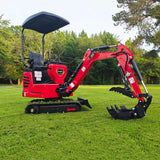 Mini Compact Excavator HONDA GX390 Engine,  65.7" Max. Digging Depth, 1Ton, 2280 LBS Operating Weight,  MEC10 thumbnail 4