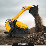 Mini Skid Steer Stand On Compact Track Loader ( 4 in 1 bucket included ) with 25HP KUBOTA D1105 Diesel Engine,  Common Industry Interface (CII),  CROBA  STL1000 thumbnail 17