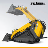 Mini Skid Steer Stand On Compact Track Loader ( 4 in 1 bucket included ) with 25HP KUBOTA D1105 Diesel Engine,  Common Industry Interface (CII),  CROBA  STL1000 thumbnail 18