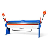 100-inch Manual Sheet Metal Brake - 12 Gauge Bending Capacity, Adjustable Fingers, 8 Ft. Heavy-Duty Steel Construction, Precision Bending for Box and Pan PB10012 thumbnail 1