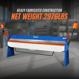 120-inch Manual Sheet Metal Brake - 14 Gauge Bending Capacity, Adjustable Fingers, Heavy-Duty Steel Construction, Precision Bending for Box and Pan PB12014 thumbnail 2