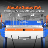 48” Manual Pan and Box Brake - Heavy Duty, Durable Construction, 12 Gauge Mild Steel, 135° Bending Angle, Individual Bending Fingers" PB4812 thumbnail 4