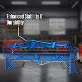 48" Manual Pan and Box Brake - 16 Gauge Mild Steel Capacity, 135° Bending Angle, 16 Precision Fingers, Durable Construction for Accurate Bends" thumbnail 8