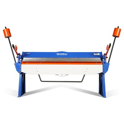 80-inch Manual Sheet Metal Brake - 12 Gauge Bending Capacity, Adjustable Fingers, 6 Ft. Heavy-Duty Steel Construction for Precision Bending PB8012