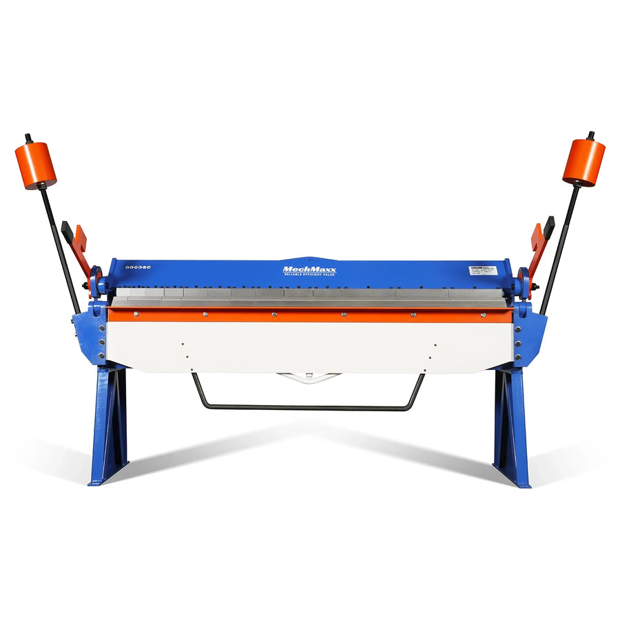 80-inch Manual Sheet Metal Brake - 12 Gauge Bending Capacity, Adjustable Fingers, 6 Ft. Heavy-Duty Steel Construction for Precision Bending PB8012