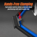50-Inch Foot Clamp Pan and Box Brake, Light Duty Sheet Metal Folding Machine, 0–135° Bending Angle, 1.9" Clamping Lift, 2" Box Depth PBA5014 thumbnail 5