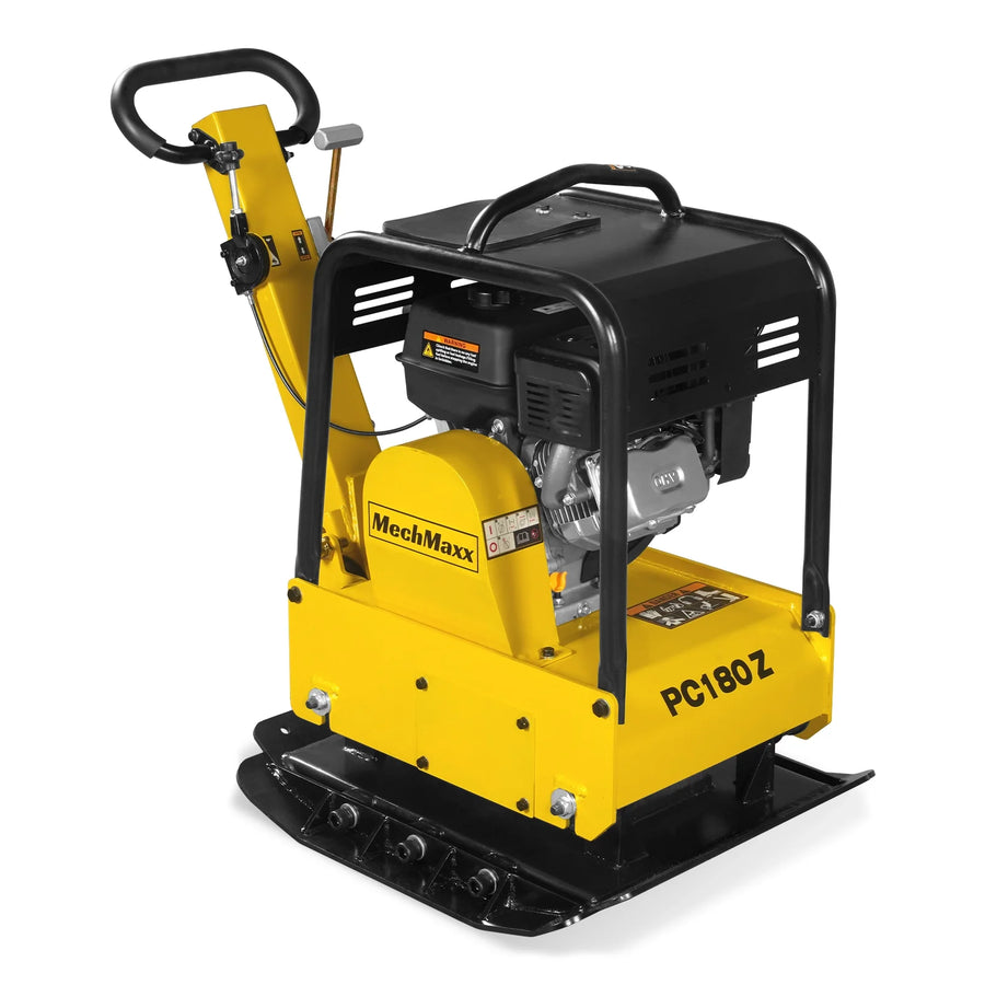 9 HP Reversible Plate Compactor with Wheel Kit and Extension Plates, 6750 lb Centrifugal Force, PC180Z