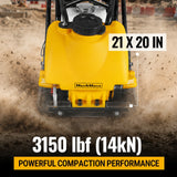 Honda GX160 Vibratory Plate Compactor with Wheel Kit, 3150 lb Centrifugal Force for Soil, Gravel, Asphalt and Paver Base, PC80H thumbnail 4