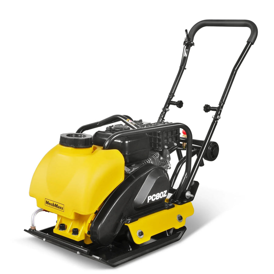 5.8 HP Vibratory Plate Compactor with Wheel Kit, 3150 lb Centrifugal Force for Soil, Gravel, Asphalt and Paver Base, PC80Z