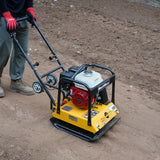 Honda GX160 Vibratory Plate Compactor with Wheel Kit, 3600 lb Centrifugal Force for Soil, Gravel, Asphalt and Paver Base, PC90H thumbnail 3