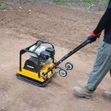 Honda GX160 Vibratory Plate Compactor with Wheel Kit, 3600 lb Centrifugal Force for Soil, Gravel, Asphalt and Paver Base, PC90H thumbnail 8