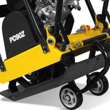 5.8 HP Vibratory Plate Compactor with Wheel Kit, 3600 lb Centrifugal Force for Soil, Gravel, Asphalt and Paver Base, PC90Z thumbnail 8