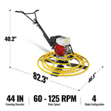 Honda GX270 44 in Walk-Behind Concrete Power Trowel with Blades and Float Pan, PT46H thumbnail 2