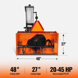48" 3 Point PTO Snow Blower 24" Impeller Diameter 360° Snow Chute (PTO Shaft Included with Slip Clutch),  20-45 HP,  TSB48T thumbnail 2