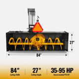 84" 3 Point PTO Snow Blower 24" Impeller Diameter 360° Snow Chute (PTO Shaft Included with Slip Clutch),  35-95 HP,  TSB84 thumbnail 2
