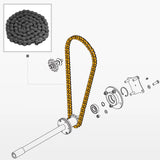 Snow Blower Roller Chain (for SKU: 201042, 201042T, 201015, 201015T, 201016, 201016T, 201043, 201043T) thumbnail 2