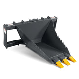 48" Skid Steer Stump Bucket Wrecker with Universal Quick Attach, Bolt-On Cutting Teeth, SBE53 thumbnail 10