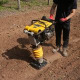 6.5 HP Tamping Rammer with Wheel Kit, 2700 lb Impact Force Jumping Jack Tamper Compactor for Soil, Gravel, Backfill and Foundation, TR90L thumbnail 3