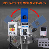 6"x20'' Benchtop Mill Drill Machine with DRO Brushless Motor, Variable Speed, R8 Spindle, 1 HP, 110V, Compact Milling Drilling Tool for Garage Shop, DIY Metalworking without Stand VM18LD thumbnail 3