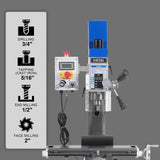 6"x20'' Benchtop Mill Drill Machine, Variable Speed, R8 Spindle, 1 HP, 110V, Brushless Motor Compact Milling Drilling Tool for Garage Shop, DIY Metalworking without Stand VM18L thumbnail 3
