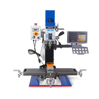 1.5HP 7‘’x 27-1/2‘’ Benchtop Mini Mill Drill Machine, Variable Speed, R8 Spindle, Brushless Motor, 110V, Compact Milling Drilling Tool for Garage Shop, DIY Metalworking without Stand VM25LD