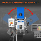 8-1/4"x33'' Industrial Benchtop Mill Drill Machine with DRO, Variable Speed, Brushless Motor, R8 Spindle, 2 HP, 110V, Compact Milling Drilling Tool for Garage Shop, DIY Metalworking without Stand VM32LD thumbnail 5