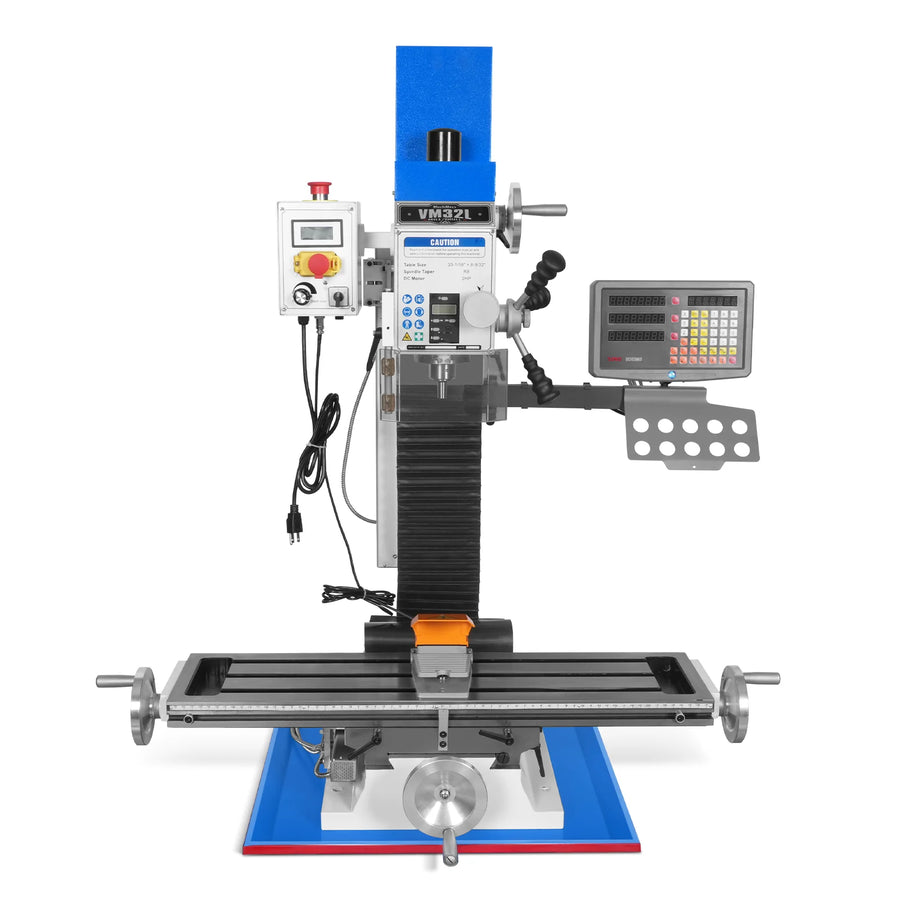 8-1/4"x33'' Industrial Benchtop Mill Drill Machine with DRO, Variable Speed, Brushless Motor, R8 Spindle, 2 HP, 110V, Compact Milling Drilling Tool for Garage Shop, DIY Metalworking without Stand VM32LD