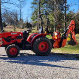 7' Tractor Backhoe Attachment with Hydraulic Thumb,  12" Bucket,  ISO/SAE Switchable Controls,  Self-Contained Hydraulic System,  3 Point Hitch Cat.1,  15-50 HP,  BH660H thumbnail 2