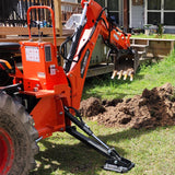8' Tractor Backhoe Attachment with Hydraulic Thumb,  15" Bucket,  ISO/SAE Switchable Controls,  Self-Contained Hydraulic System,  3 Point Hitch Cat.1 & 2,  20-100 HP,  BH760H thumbnail 4