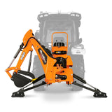 7' Tractor Backhoe Attachment with Mechanical Thumb,  12" Bucket,  ISO/SAE Switchable Controls,  Self-Contained Hydraulic System,  3 Point Hitch Cat.1,  15-50 HP,  BH660M thumbnail 1