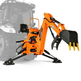 7' Tractor Backhoe Attachment with Mechanical Thumb,  12" Bucket,  ISO/SAE Switchable Controls,  Self-Contained Hydraulic System,  3 Point Hitch Cat.1,  15-50 HP,  BH660M thumbnail 21